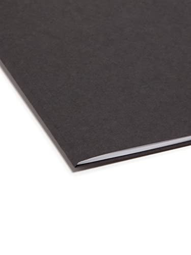 Smead Reversible File Folder, 1/2-Cut Printed Tab, Letter Size, Black, 100 per Box (10364)