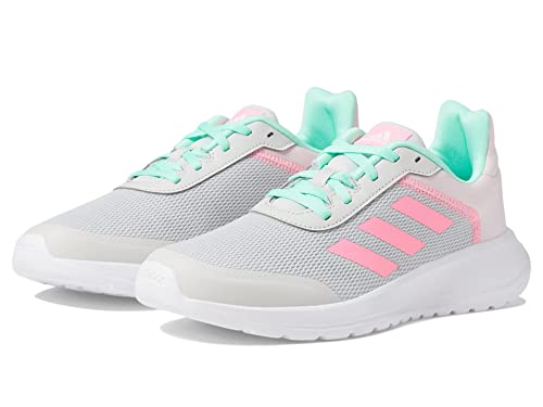 adidas Tensaur Running Shoe, Grey/Beam Pink/Bliss Lilac (Velcro), 6 US Unisex Big Kid