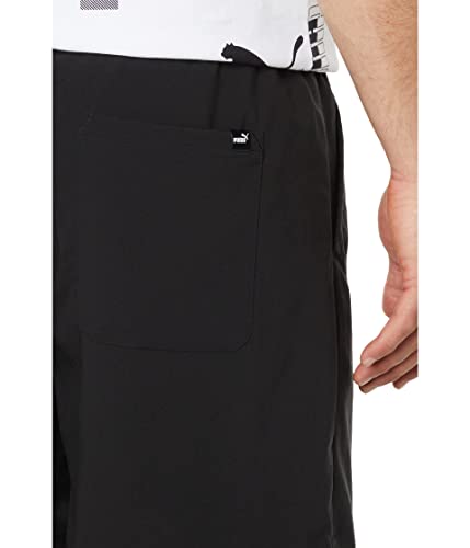 PUMA Men's Essentials Embroidery Woven Shorts, Black, Small