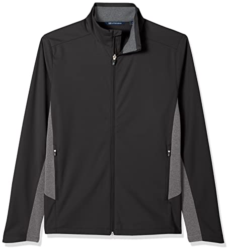 Cutter & Buck mens Men's Navigate Softshell Jacket, Black, Small US