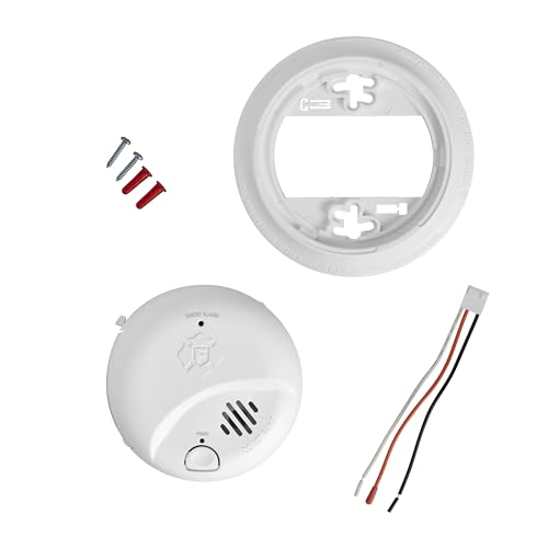 First Alert SMI105-AC, Interconnect Hardwire Smoke Alarm with 10-Year Battery Backup, 1-Pack