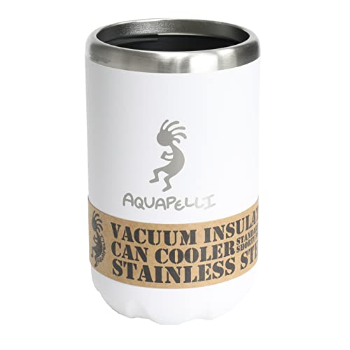 Aquapelli Vacuum Insulated Can Cooler, Regular, Arctic White