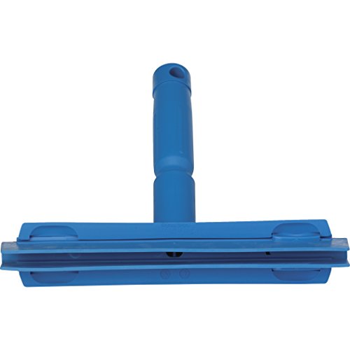 Vikan, Blue Squeegee,Ultra Hygiene,Dbl Blade,Hand,10", 7711