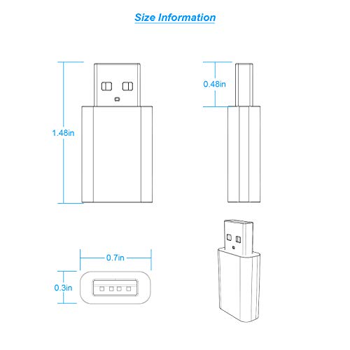 LMUBOY USB to USB C Adapter,Compatible with Apple MagSafe Watch 7/8/9/SE/Ultra,USB C Female to USB Male Adapter for iPhone 15 14 13 12 Mini Pro Max,iPad,Galaxy Note,Google Pixel 7 6 5