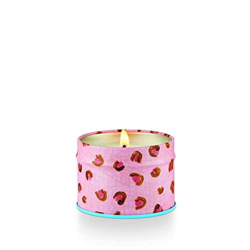 ILLUME Go Be Lovely Pink Pepper Fruit Small Fleur Tin Candle, 2" L x 1" W x 1" H, 4 Ounce