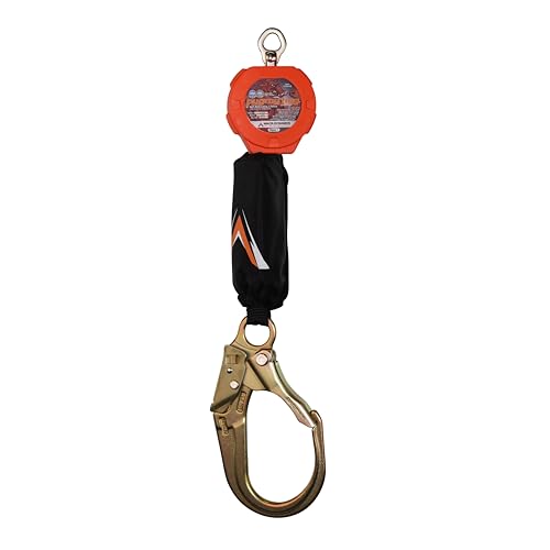 Malta Dynamics Pygmy Hog Web Self Retracting Lifeline – Fall Protection Retractable Safety Lanyard with Connector Kit and Rebar Hook, OSHA Compliant & ANSI Compliant (6 Foot)
