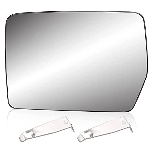 Driver Left Side Heated Mirror Glass Compatible with 2004-2014 Ford F150 - Exterior Side Rearview Convex Mirror w/backing Holder - Replace# 4L3Z-17K707-DB