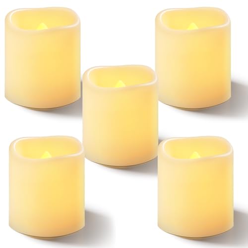 Homemory 12Pack Remote Control Halloween Candles, 400+Hour Flameless Candles, 2/4/6/8H Timer Led Votive Candles, 6 Color Battery Operated Tea Lights for Holidays, Pumpkins, Christmas, Party Decor