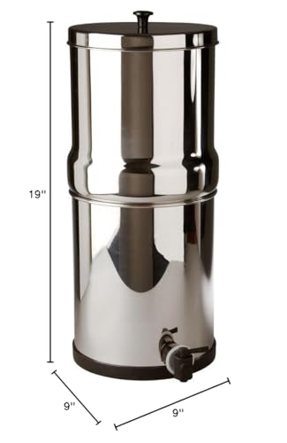 British Berkefeld Doulton W9361138 Stainless Steel Gravity Water Filter System with 2 x Ultra Sterasyl Ceramic Filter Candles - Made in UK