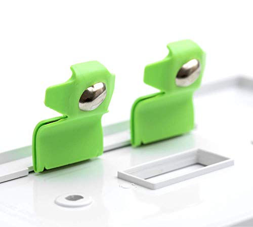 2 Pack - SnapPower SwitchLight [for Double-Gang Light Switches] - Light Switch Wall Plate with Built-in LED Night Lights - Bright/Dim/Off Options - Auto On/Off Sensor - (Toggle, Ivory)