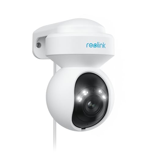 REOLINK 4K PoE Security Outdoor IP Camera with 355° Pan & 50° Tilt, Color Night Vision for Home Surveillance, Auto Tracking, Smart Detection, Two-Way Talk, 24/7 Recording, E1 Outdoor SE PoE