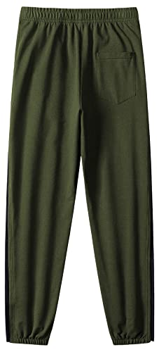 Chrisuno Tear Away Pants for Men Breakaway Mens Men's Basketball Loose Fit Active Sweatpants Casual Workout Army Green S