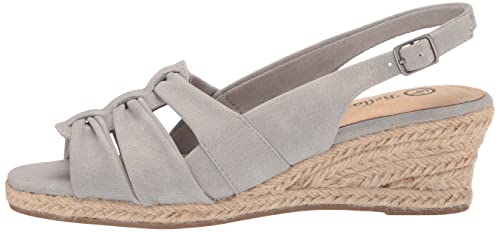 Bella Vita Women's Cheerful Wedge Sandal, Natural Linen Print, 10 X-Wide