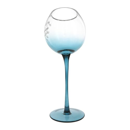 Pavilion - All The Wine You Have To Drink - 11 Oz Tipsy Stemmed Ombre Teal Wine Glass Unique Novelty Gag Gift Funny Mom Dad Humor Parenting Present