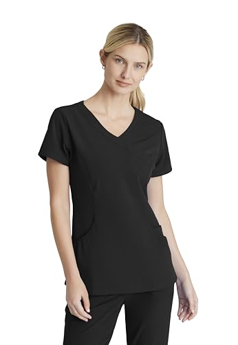 BARCO Skechers Vitality Women’s Charge V-Neck Scrub Top – Black, XS