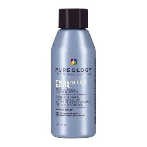 Pureology Strength Cure Blonde Purple Conditioner for Blonde & Lightened Color-Treated Hair, 1.7 Fl Oz