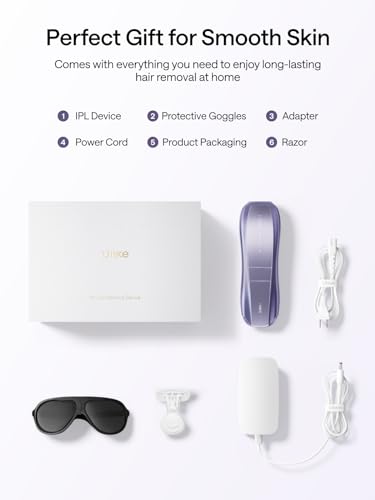 Ulike Laser Hair Removal, Air 10 IPL Hair Removal for Women and Men, 65°F Ice-Cooling Contact, Dual Lights, Skin Sensor & SHR Mode* for Nearly Painless, Effective & Long-Lasting Hair Removal from Home