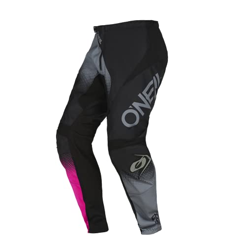 O'Neal Girls Element Racewear Pants, Black/Gray/Pink 5/6