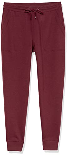 Goodthreads Men's Washed Fleece Jogger Pant, Burgundy, X-Small