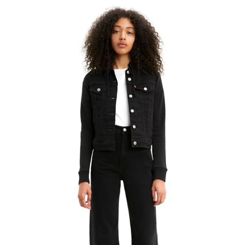 Levi's Women's New Hybrid Original Trucker Jackets, Blackest Ink, X-Small