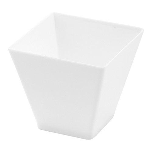 Restaurantware 2 Ounce Mini Kova Cups 100 Square Small Appetizer Cups - Lids Sold Separately Heavy-Duty Baby Blue Plastic Parfait Cups Serve Mousse Puddings Or Samples For Weddings Or Parties