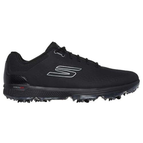 Skechers Golf Men's Pro 6 Waterproof Golf Shoe Sneaker, Light Gray Twist Fit, 12.5