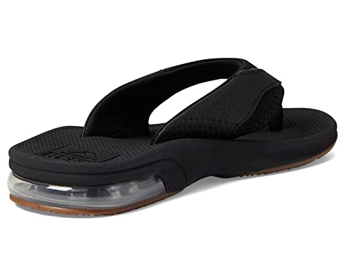 Reef Kids Boys Sandals, Kids Fanning, Black/Silver, 1