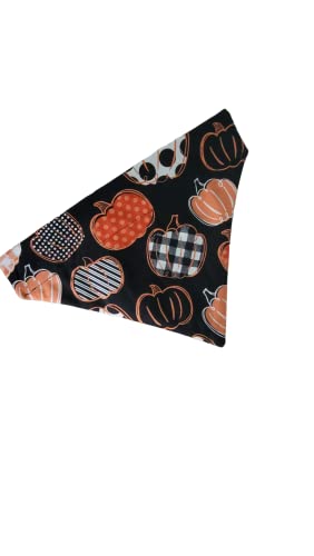 Fall Pumpkins Over the Collar Dog Bandana That Slips onto Their Existing Collar Size (X-Small)