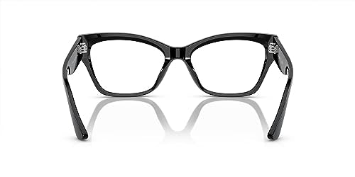 Vogue Eyewear Women's VO5523 Cat Eye Prescription Eyewear Frames, Black/Demo Lens, 52 mm