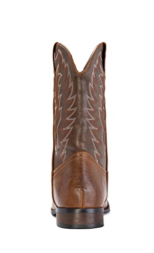 IUV Cowboy Boots For Men Western Boot Durable Classic Embroidered Square Toe Traditional Boots