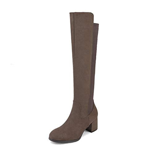 DREAM PAIRS Women's Khaki Knee High Stretchy Fashion Boots Size 10 M US Jennifer-3