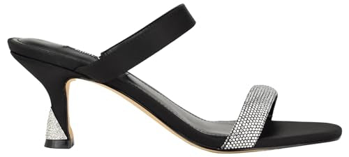 Nine West Women's SHIMME Heeled Sandal, Silver 040, 10