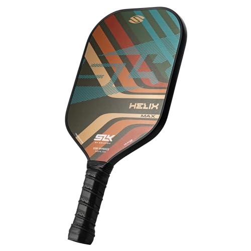 2024 SLK Helix Pro Pickleball Paddle | Carbon Fiber & Fiberglass Hybrid Face | Thermoformed Carbon Fiber Core | Unmatched Control | Grooves