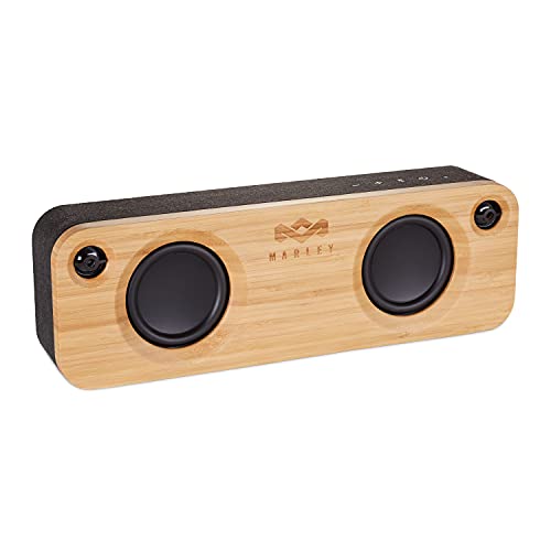 House of Marley - Get Together Bluetooth Portable Bluetooth Speaker and Audio System - 3.5 Woofer & 1 Tweeters, 30m Wireless Range, 8 Hour Playtime, Sustainably Crafted, Signature Black