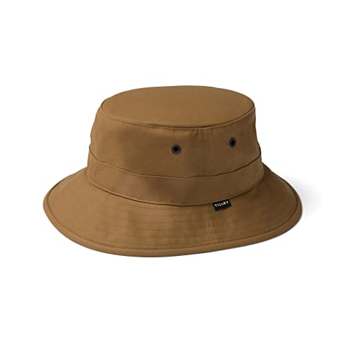 Tilley Waxed Bucket Hat, British Tan, Small