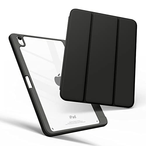MYGROO case for iPad Air 11 Generation 2024/2025 M3/2 with Pencil Holder, Slim Smart Cover with Clear Back Shell for iPad Air4/5/6 Case 10.9 Inch 2022,Support Wireless iPad Pencil Charging