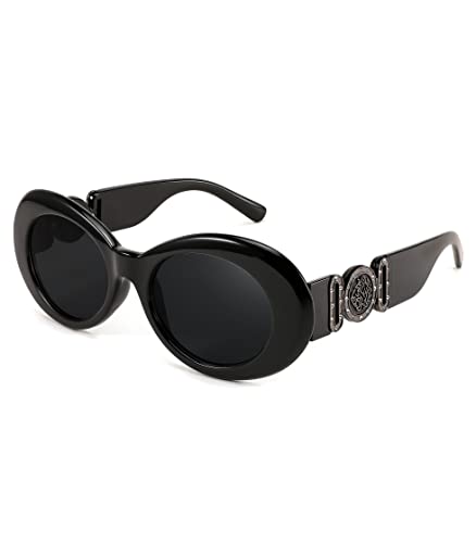 FEISEDY Oval Sunglasses Women RetroTiny Small Face Narrow StyleTrendy Round shades B2969