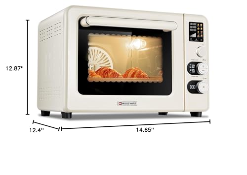 Hauswirt 42Qt Retro Style Air Fryer Conventional Oven C45,10-in-1 Combo,40L Extra Capacity,Baking and Frying Integrated,1800 Watts,80°F - 500°F,Non-Stick, Stainless Steel,Online Recipe Booklet