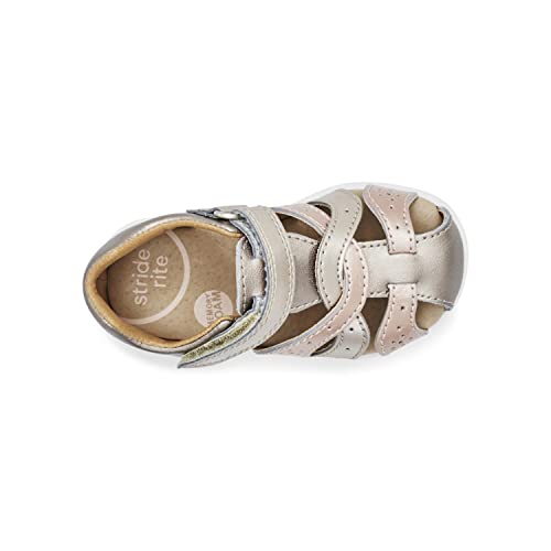 Stride Rite Kids SRTech Xena Sandal, Champagne, 6 US Unisex Toddler