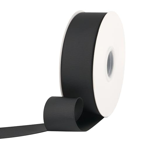 MEEDEE Ivory Grosgrain Ribbon 1-1/2 Inch Grosgrain Hair Ribbon 50 Yards Per Roll Thick Ivory Ribbon for Hair Bow Supplies Boutique Grosgrain Ribbons for Crafts, Sewing, Scrapbooking