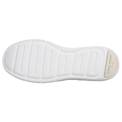Cole Haan Women's GRANDSPORT Journey Sneaker, Optic White Knit/Chalk Python Print Leather, 5