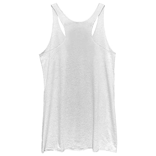 Disney Junior's Princess Ala Genie Tri-Blend Racerback Layering Tank, White Heather, X-Small