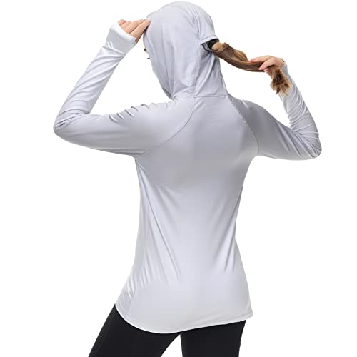 BASSDASH Women's Fishing Hoodie Shirt With Face Mask Thumb Holes UPF 50+ FS23W