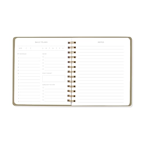 Fringe Stdio Non-Dated Daily Planner, 160 pages, twing ring spiral binding, SE STANDARD BLACK (877003)