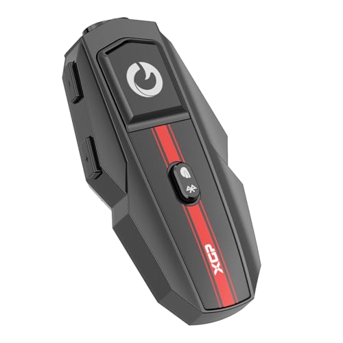 XGP Motorcycle Bluetooth Headset V5.2 with Music Sharing, 2-Way Motorcycle Helmet Bluetooth with IP67 Waterproof, Helmet Intercom Communication Systems with Strong Bass for Snowmobile/ATV, 1 Pack