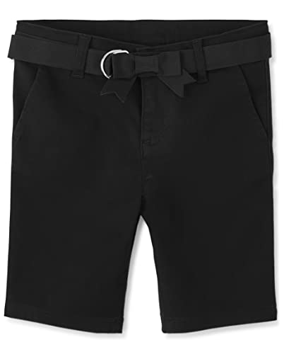 Gymboree Girls and Toddler Belted Twill Chino Shorts, Sahara, 2T