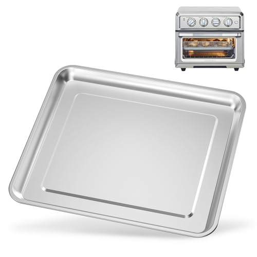 Stainless Steel Baking Tray Pan Compatible with Cuisinart Airfryer TOA-060 and TOA-065 (with Cuisinart Airfryer TOA-060 and TOA-065)