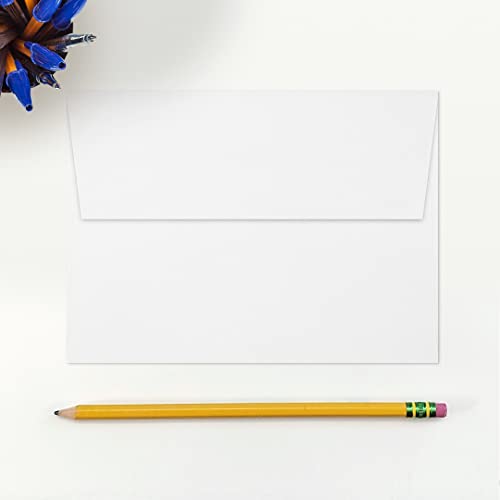 A7 Invitation Envelopes (5 1/4 x 7 1/4) - 24lb. Bright White (50 Qty) | Perfect for Invitations, Announcements, Sending Cards, 5x7 Photos | 72940-50