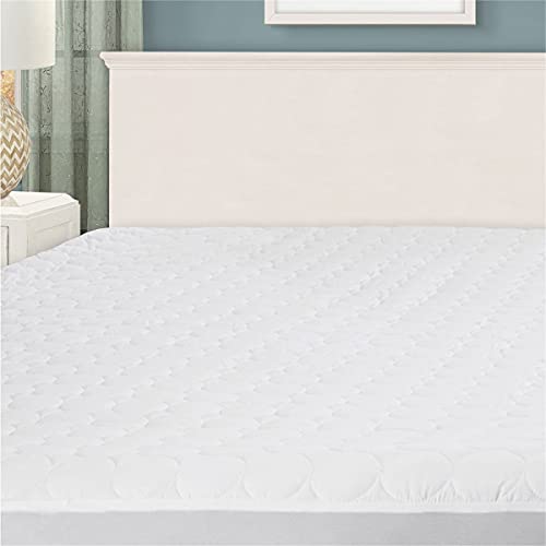 SUPERIOR MAT PAD QT FL Quilted Mattress Pad Protector Cover, Full,White