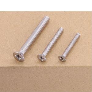 1/4-20 x 2" (20 pcs) Flat Head Machine Screws, 304 Stainless Steel (18-8), Phillips Drive, Cross Recessed 80° countersunk Head Screws, Coarse Thread UNC, ANSI B18.6.3-2